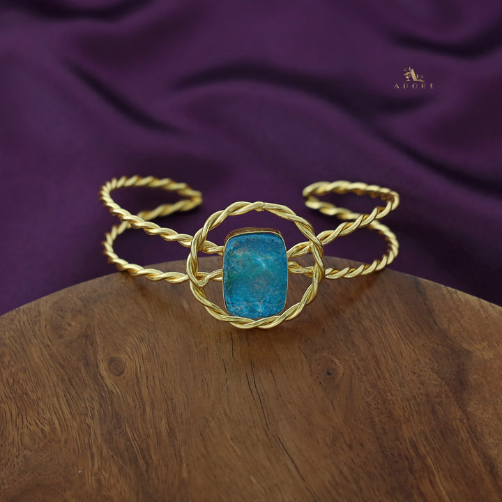 Twilight Golden Circle 2 Layer Twisted Dyed Stone Bangle