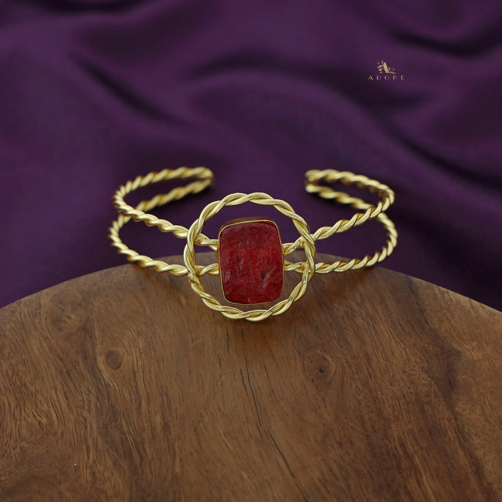 Twilight Golden Circle 2 Layer Twisted Dyed Stone Bangle