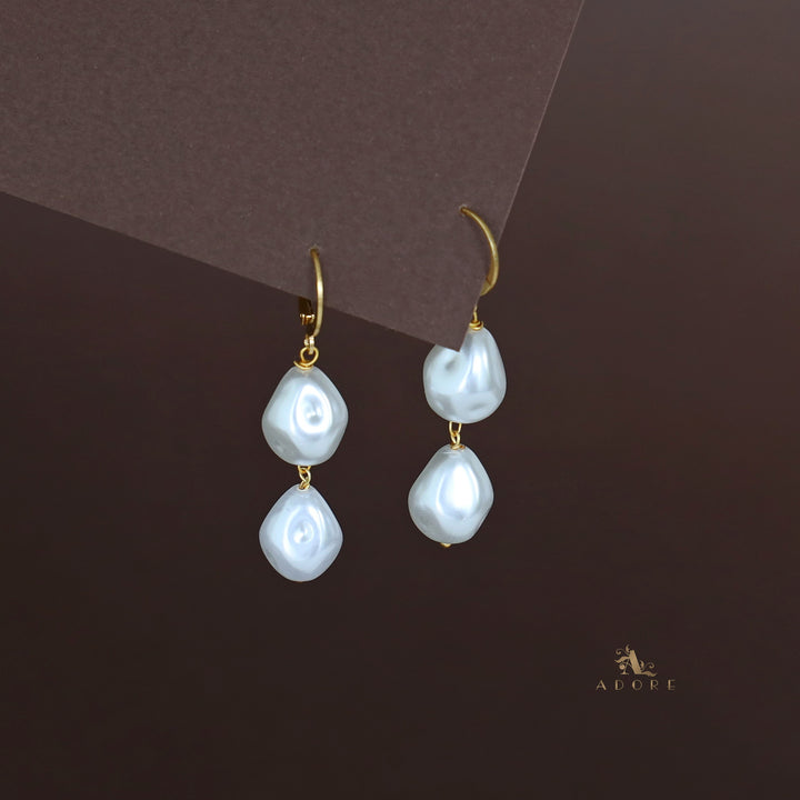 Golden Dual Baroque Earring