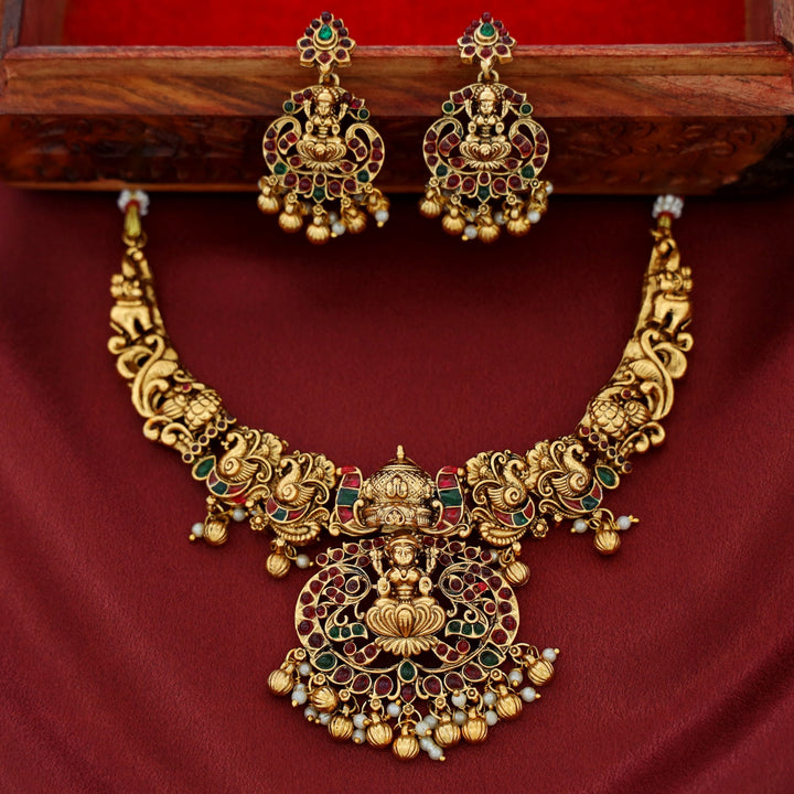 Lakshita Meenakari Devi Neckpiece With Earring