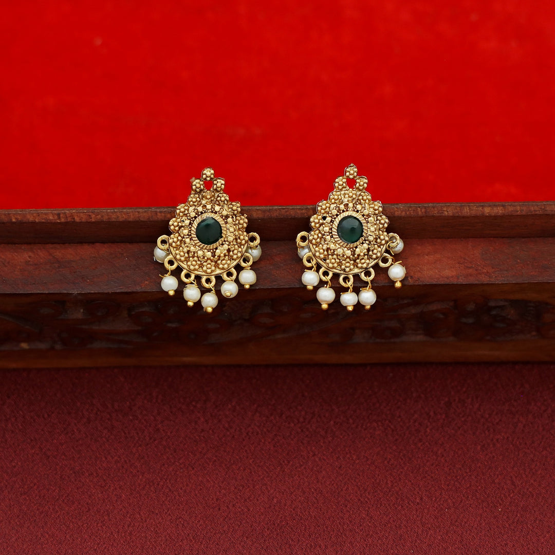 Rakshini Palakka Long Neckpiece With Earring