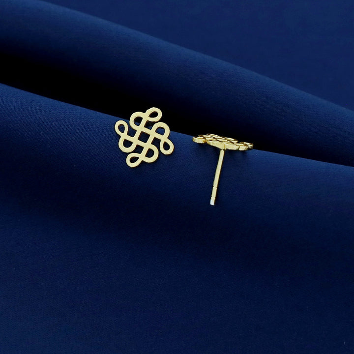 Amana Golden Infinity Knot Stud
