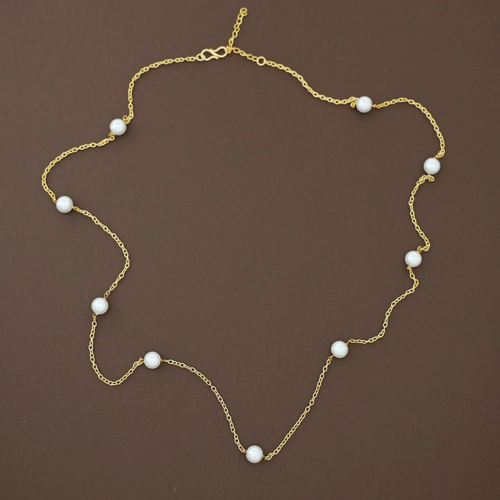 9 Pearl Long Neckpiece (8mm)