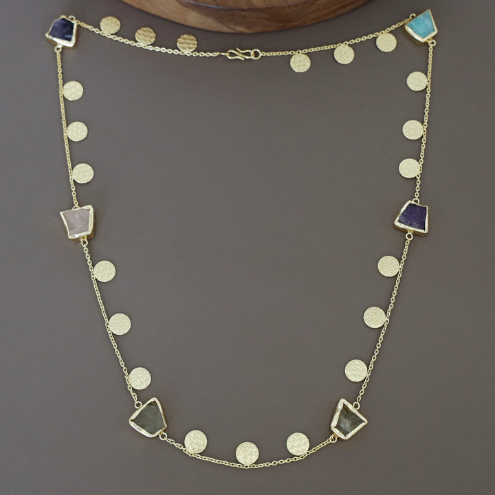 Aarna 6 Raw Stone Long Neckpiece