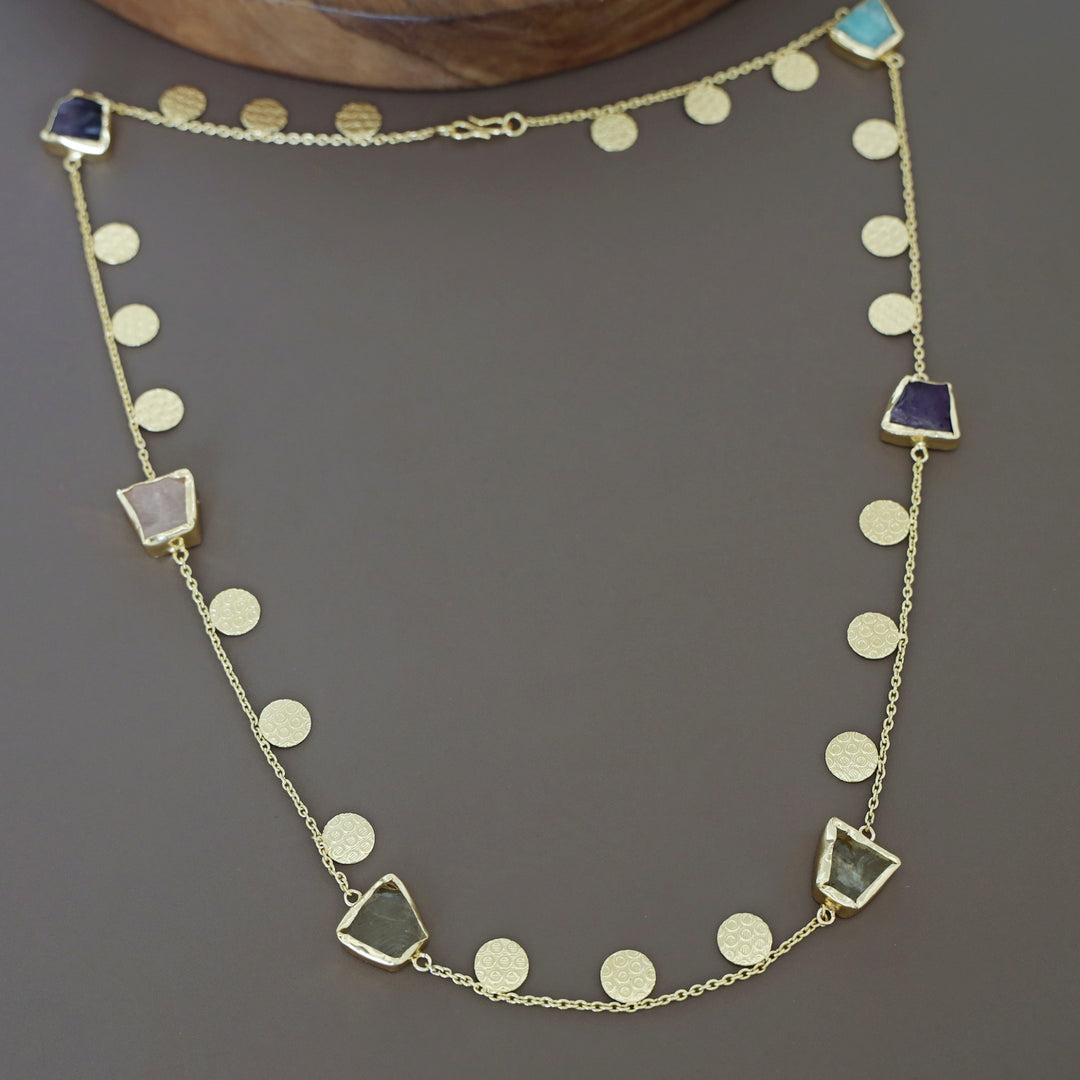 Aarna 6 Raw Stone Long Neckpiece