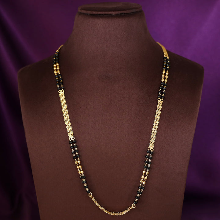 Aarvika Beaded Golden Ball Long Neckpiece