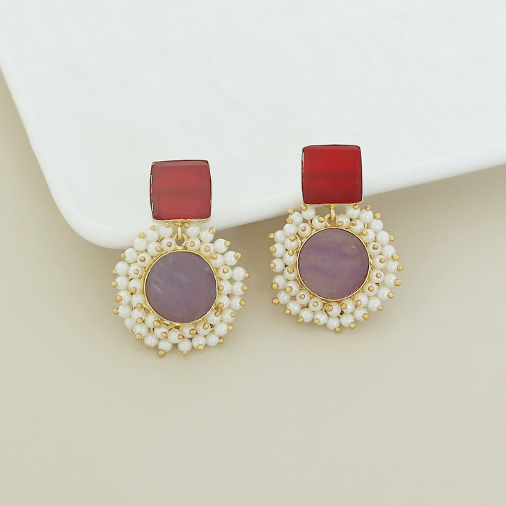 Raw Stone Royal Earrings