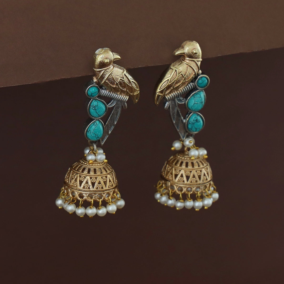 Devanya Falcon Jhumka Pearl Earring