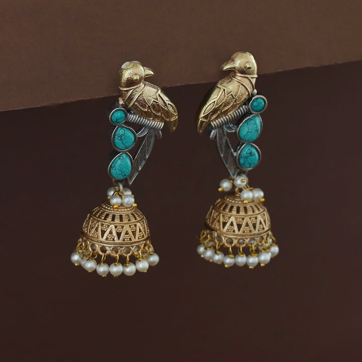 Devanya Falcon Jhumka Pearl Earring