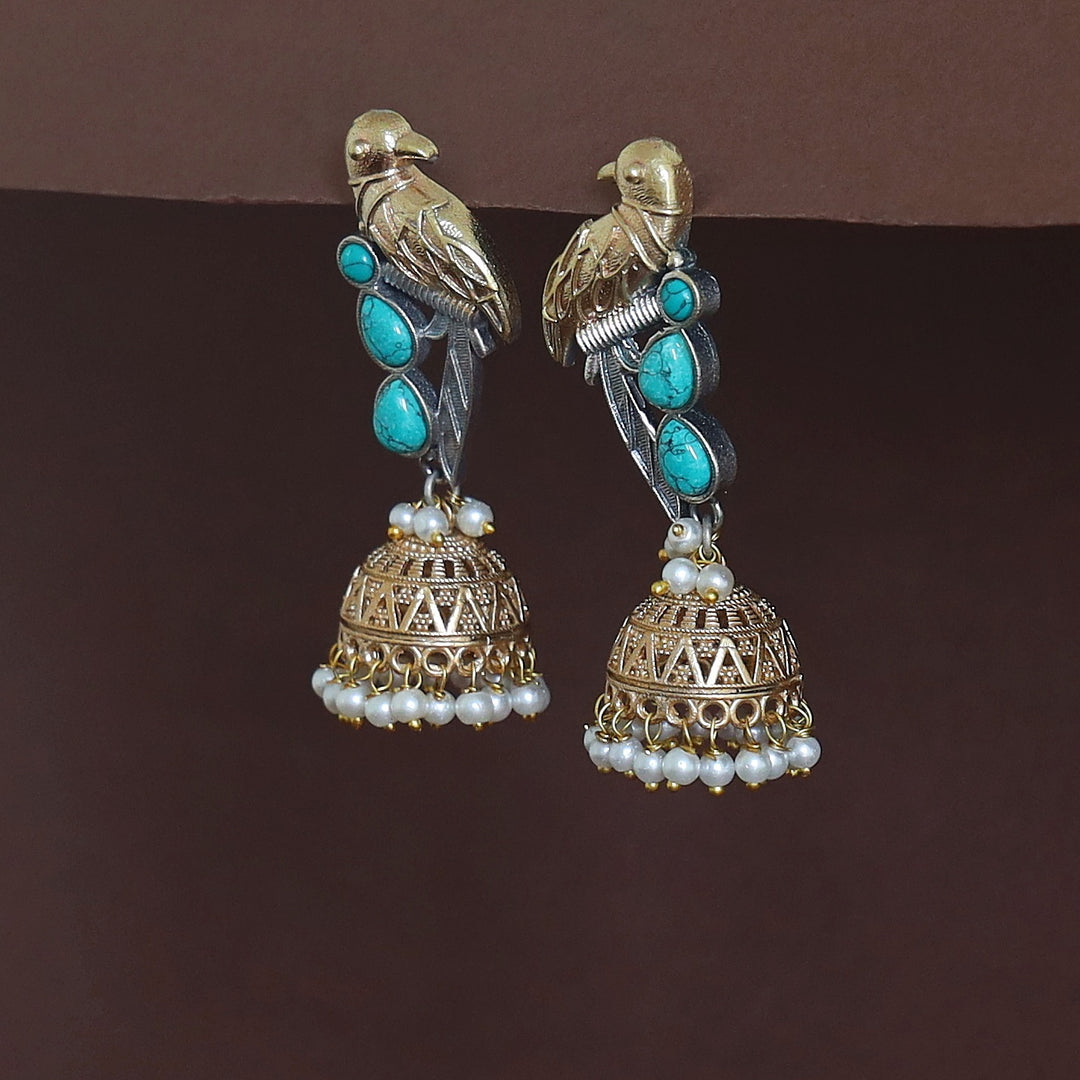 Devanya Falcon Jhumka Pearl Earring