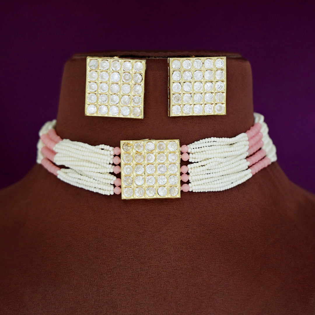 Sreebala Choker With Square Stud
