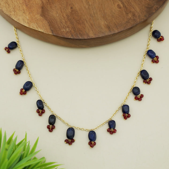 Trivia Golden Chainy Beaded Neckpiece