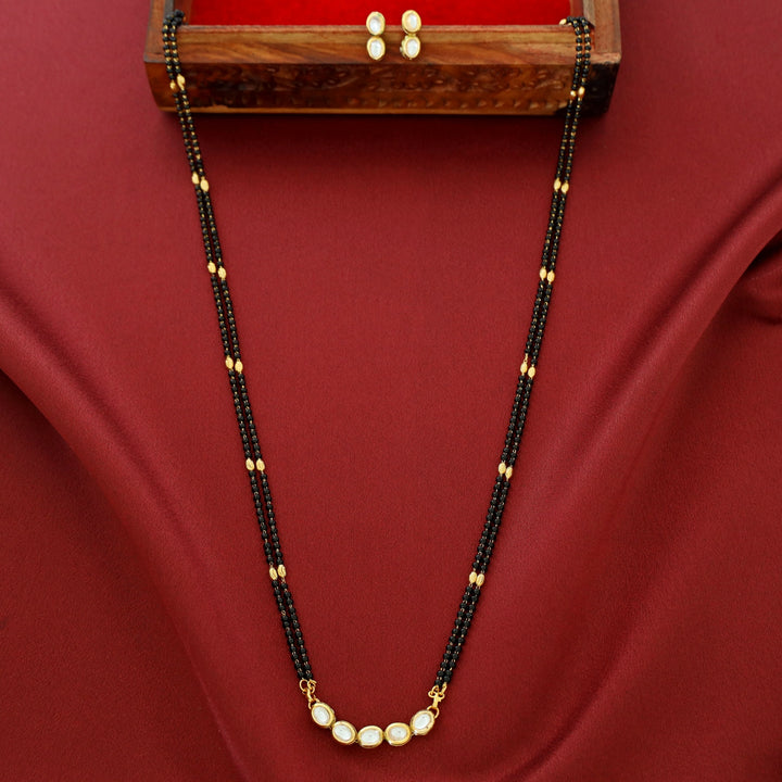 5 Stone Mangalsutra With Earring