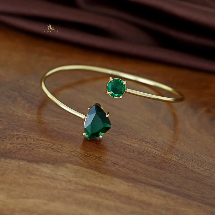 Alaina Golden Two Glossy Claw Bangle