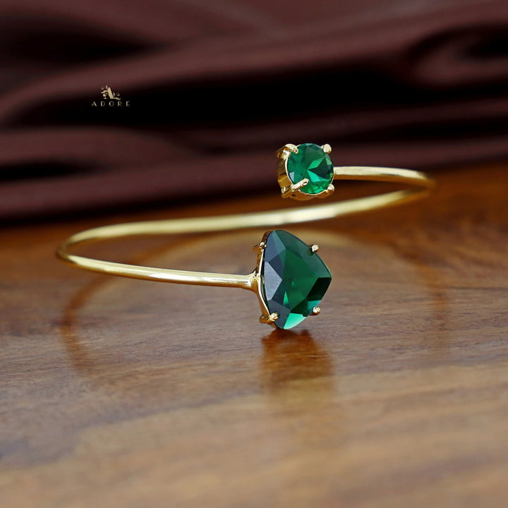 Alaina Golden Two Glossy Claw Bangle