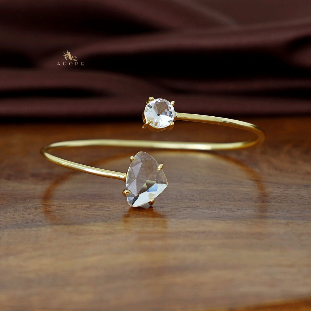 Alaina Golden Two Glossy Claw Bangle