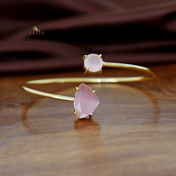 Alaina Golden Two Glossy Claw Bangle