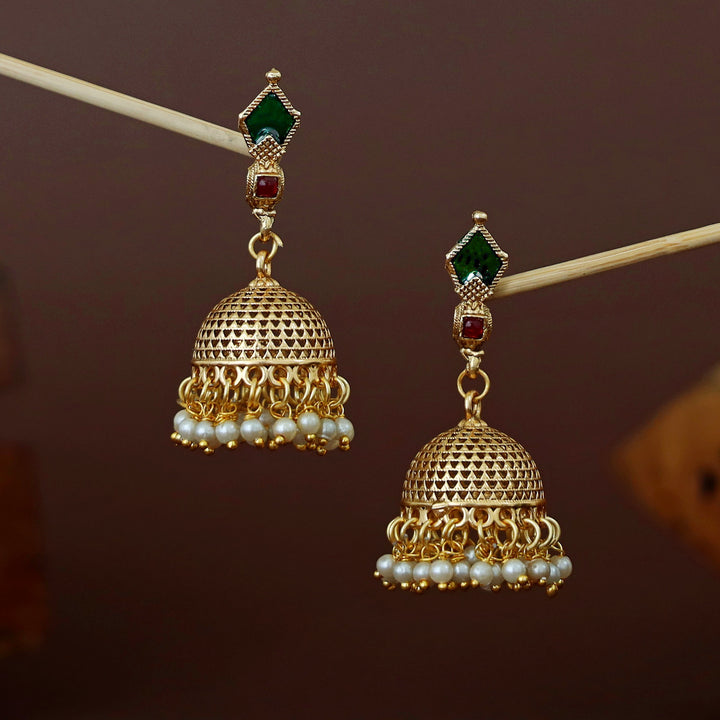 Tanika Palakka Pearl Jhumka