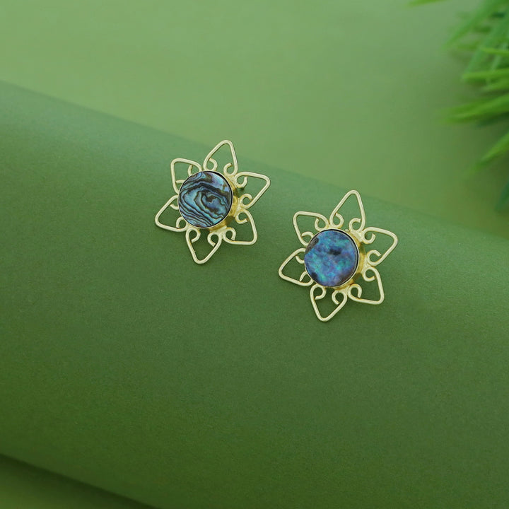 Abalone Flower Earring