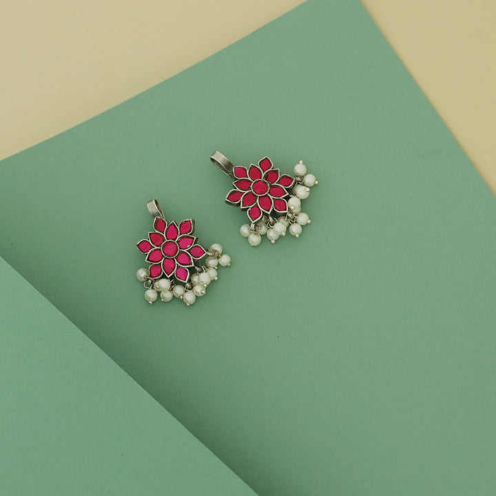 Abhidhya Jadau Kundan Flower Pearl Bugadi (Set Of 2)