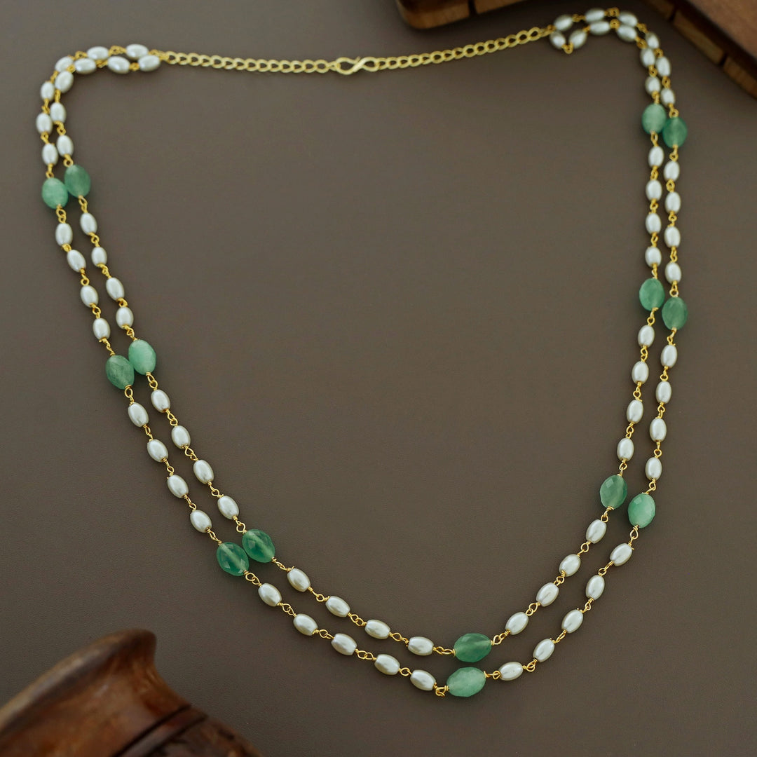 Harley 2 Layer Rice Pearl Beaded Neckpiece