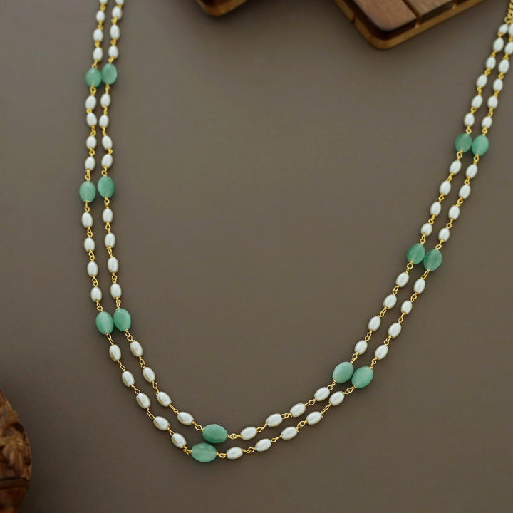Harley 2 Layer Rice Pearl Beaded Neckpiece