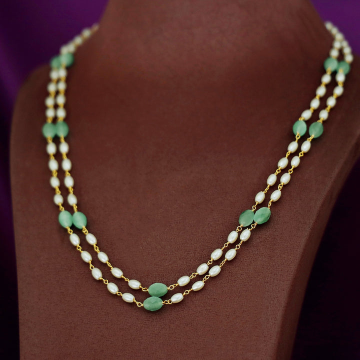 Harley 2 Layer Rice Pearl Beaded Neckpiece