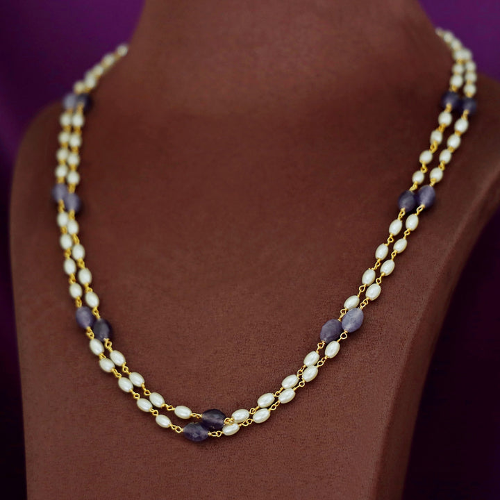 Harley 2 Layer Rice Pearl Beaded Neckpiece