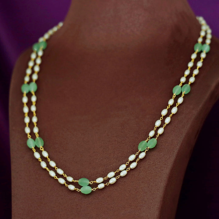 Harley 2 Layer Rice Pearl Beaded Neckpiece