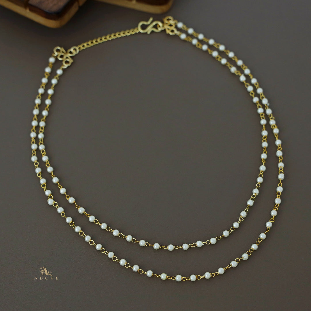 Carly 2 Layer Pearl Short Neckpiece
