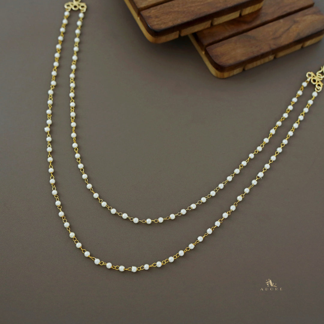 Carly 2 Layer Pearl Short Neckpiece