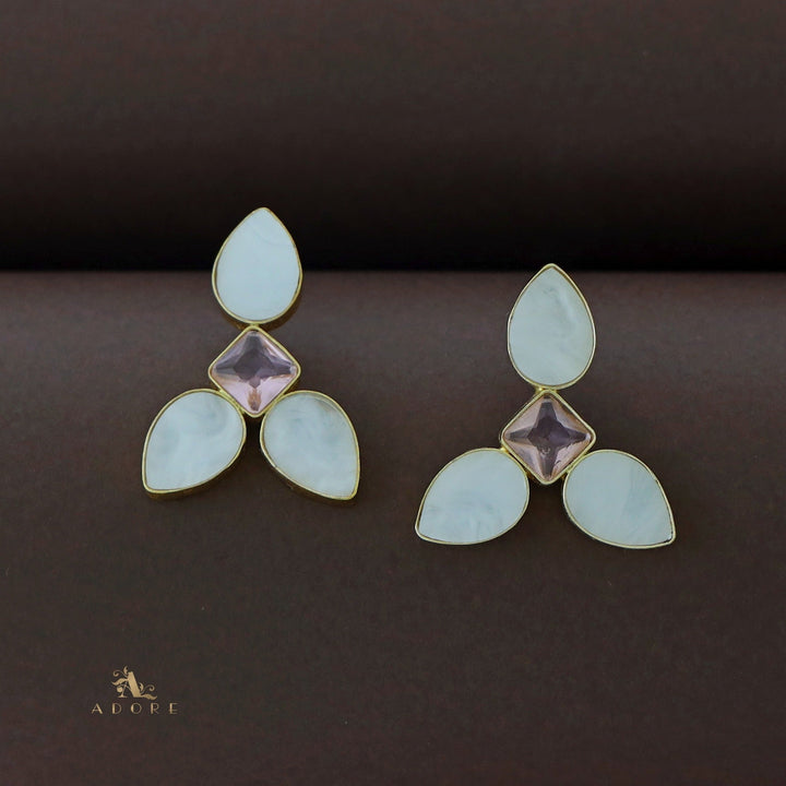 Ansilea Glossy Diamond Tri MOP Earring