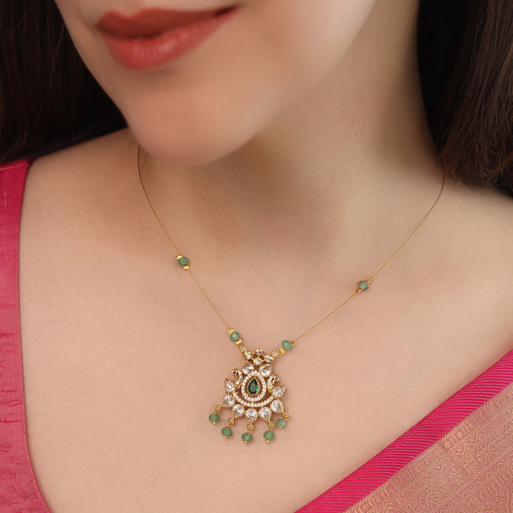 Aaniya AD Stone Beaded String Neckpiece