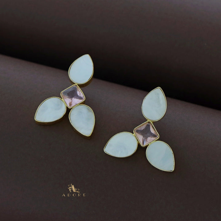 Ansilea Glossy Diamond Tri MOP Earring