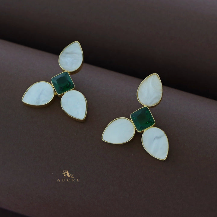 Ansilea Glossy Diamond Tri MOP Earring