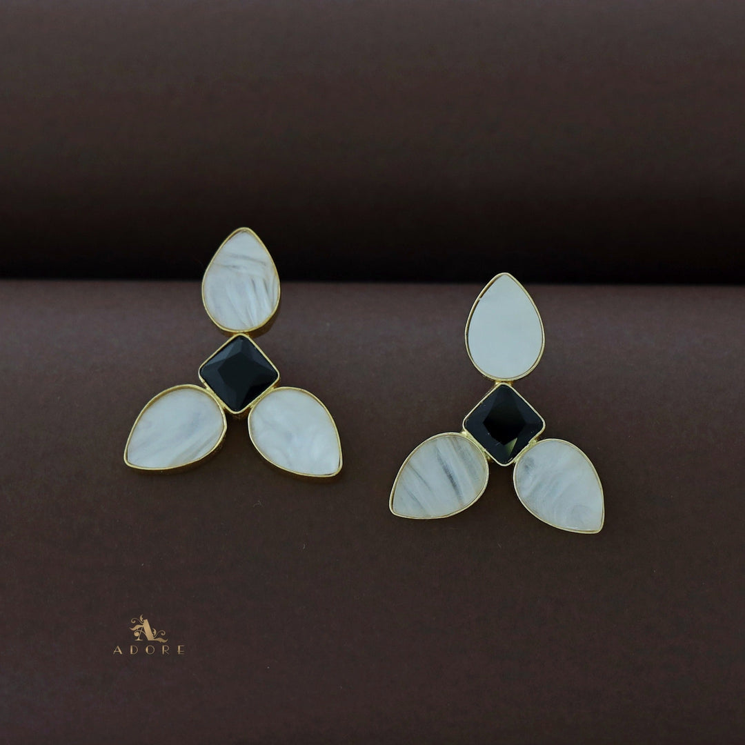 Ansilea Glossy Diamond Tri MOP Earring