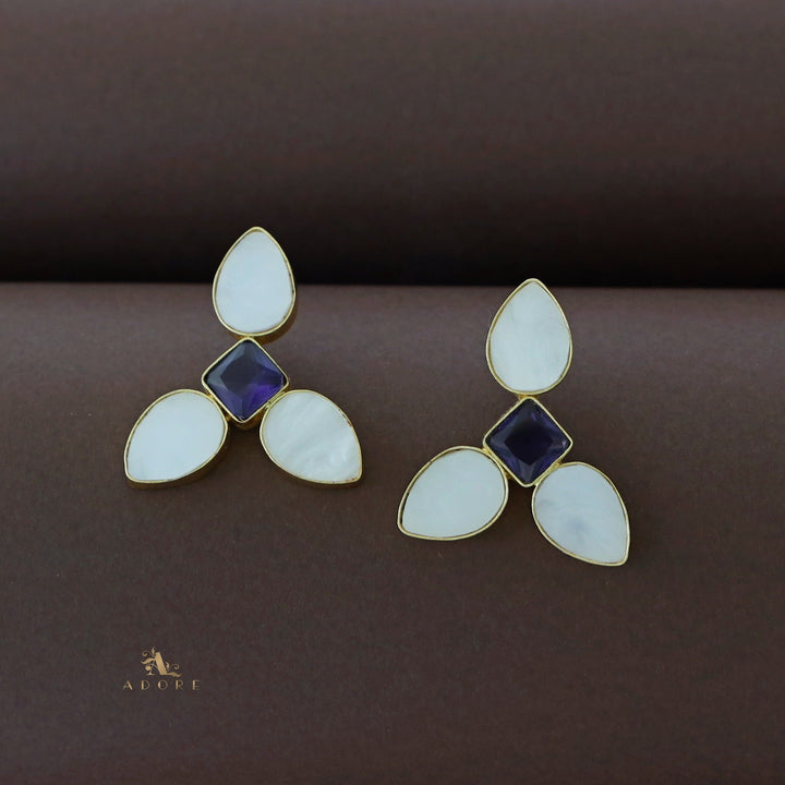 Ansilea Glossy Diamond Tri MOP Earring