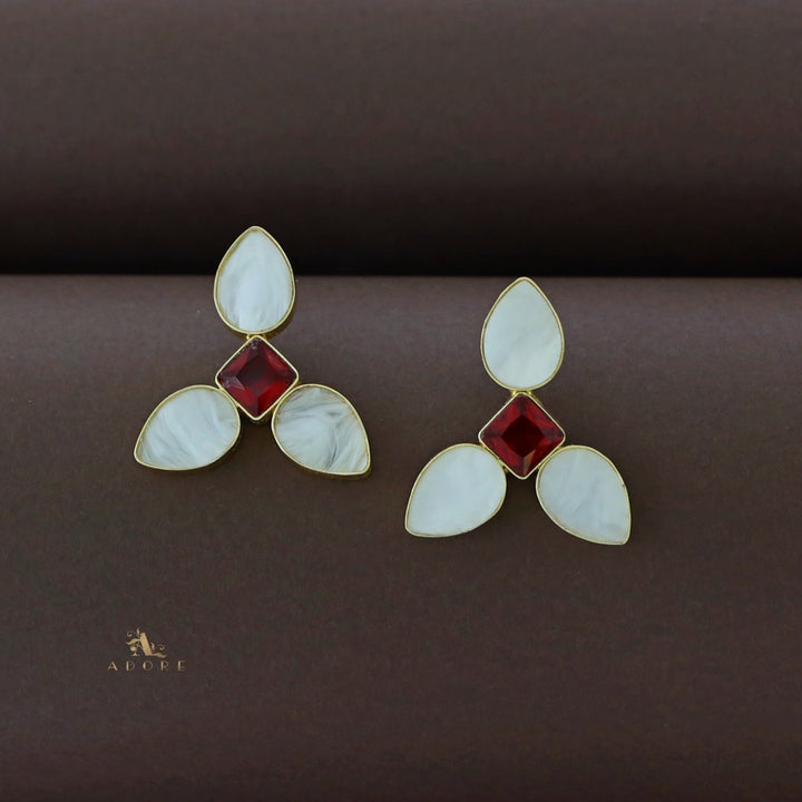 Ansilea Glossy Diamond Tri MOP Earring