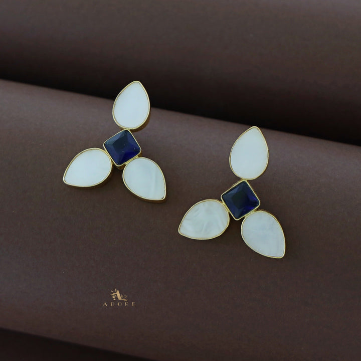 Ansilea Glossy Diamond Tri MOP Earring