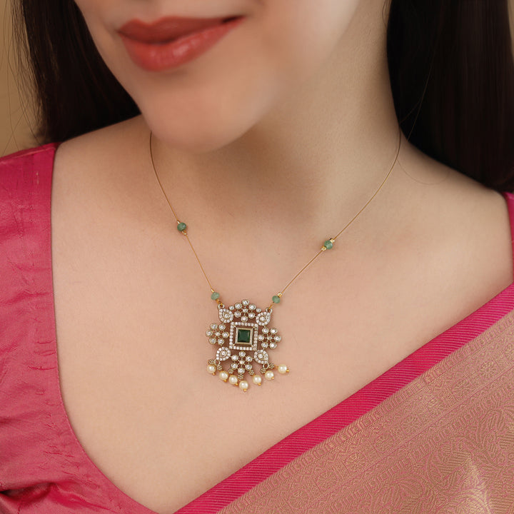 Himaja AD Stone Beaded String Neckpiece