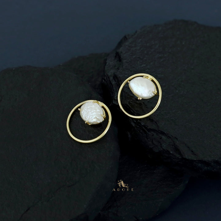 Dallas Golden Circle Baroque Choker With Earring