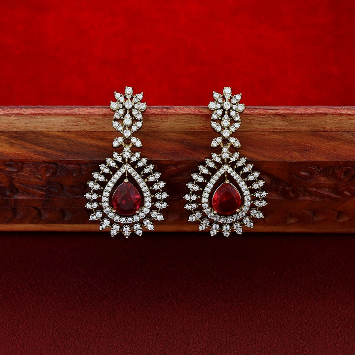 Simran AD Stone Neckpiece With Earring