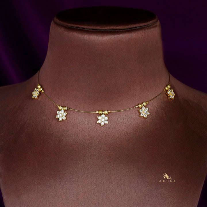 Muktha Floral Golden String Neckpiece