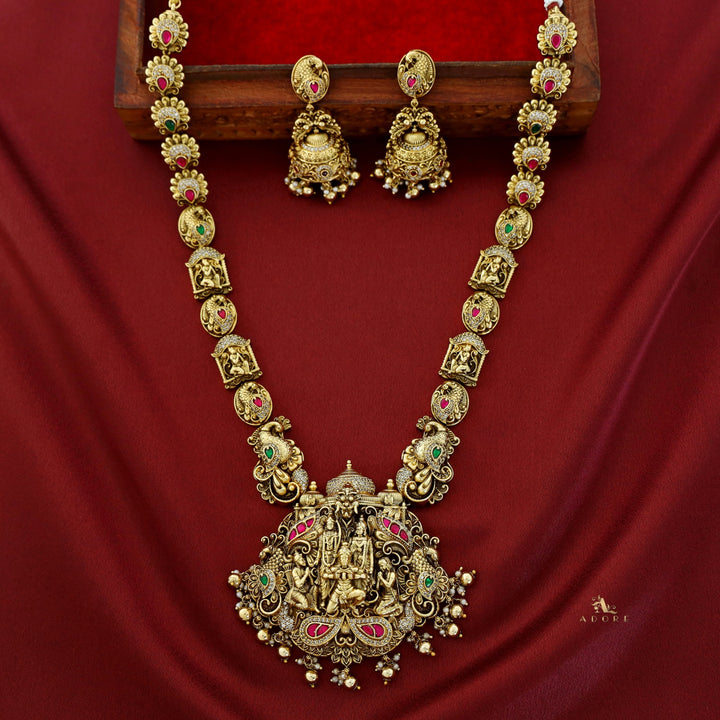 Sita Ram Jadau kundan Bridal Neckpiece With Earring