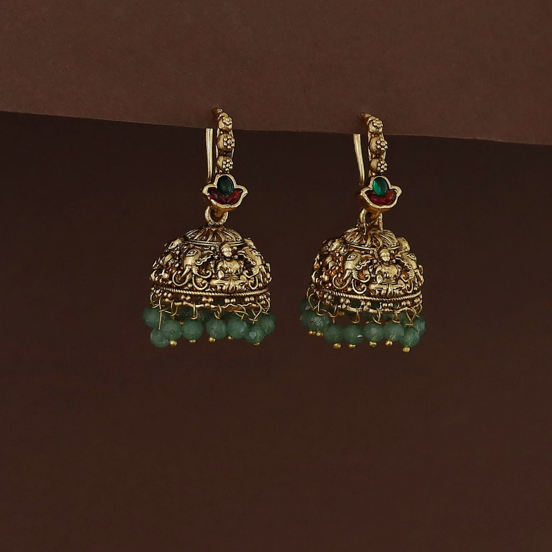 Lakshmi Airavat Beaded Jhumka Drop