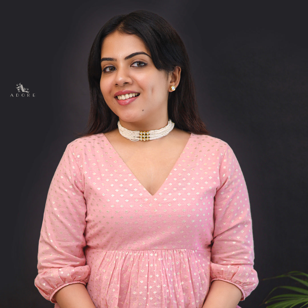 Aashi Kundan Pearl Choker With Stud