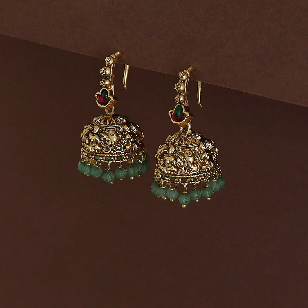 Lakshmi Airavat Beaded Jhumka Drop