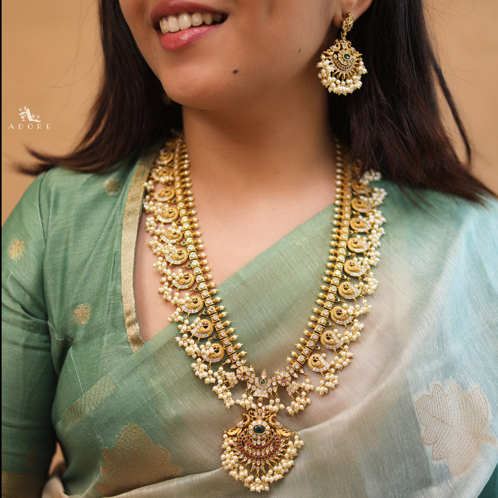 Premium Bridal Nithiksha Long Haram With Earring