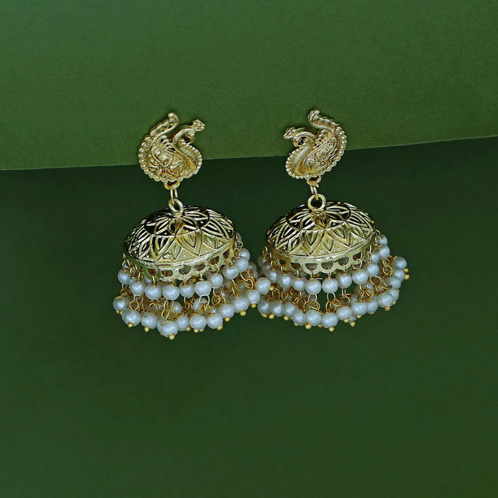 Panjami Mayura Cluster Pearl Jhumka