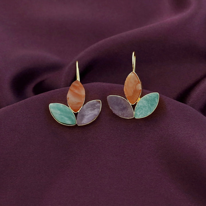 Eliana Raw Stone Tri Fold Leaf Drop